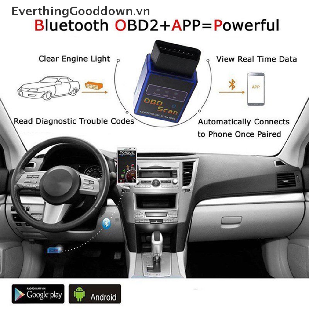 Thiết Bị Chẩn Đoán Lỗi ELM327 OBD2 OBDII Cho Android