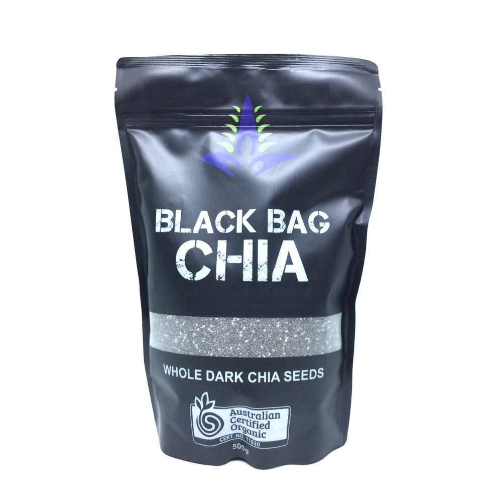 Hạt chia Úc Organic Chia Seeds túi đen 500g (Hàng Chuẩn)