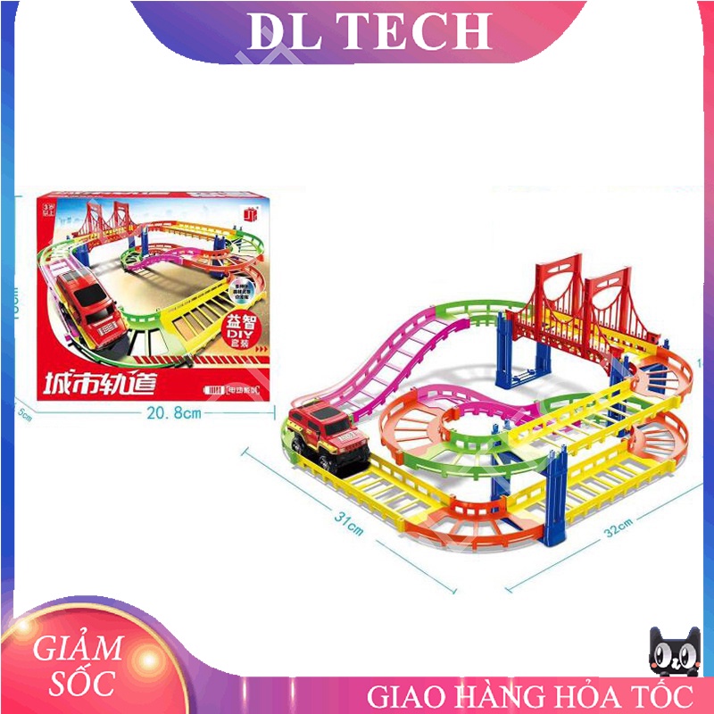 Bộ Đồ Chơi Đường Đua Ô Tô OTO25, Lắp Ráp Ghép Đường Ray Sáng Tạo Cho Bé, Phát Triển Tư Duy, Đồ Chơi Trẻ Em DL TECH