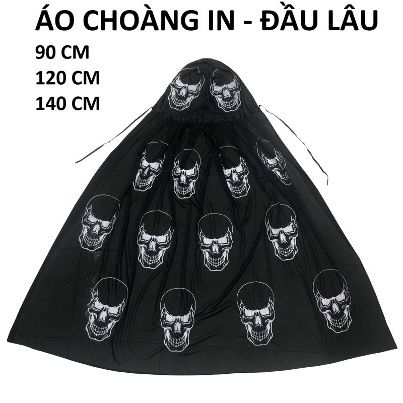 Áo Choàng có nón hình Bộ Xương - đầu lâu -Dơi - Ma cà rồng trang phục hoá trang halloween