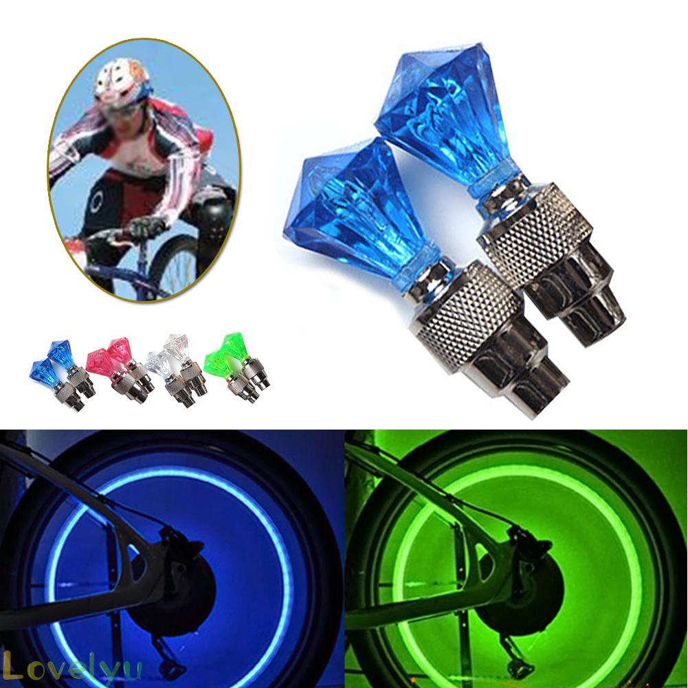 ◀READY▶2pcs Motorcycle Flash Light Lamp Bicycle Tire Wheel Valve Protect Air tap# Good Quality