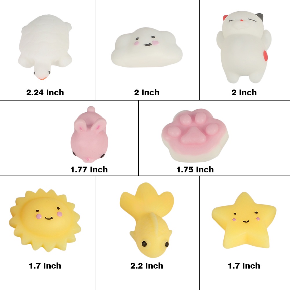 Bộ 32 đồ chơi Squishy Mochi hình thú dễ thương