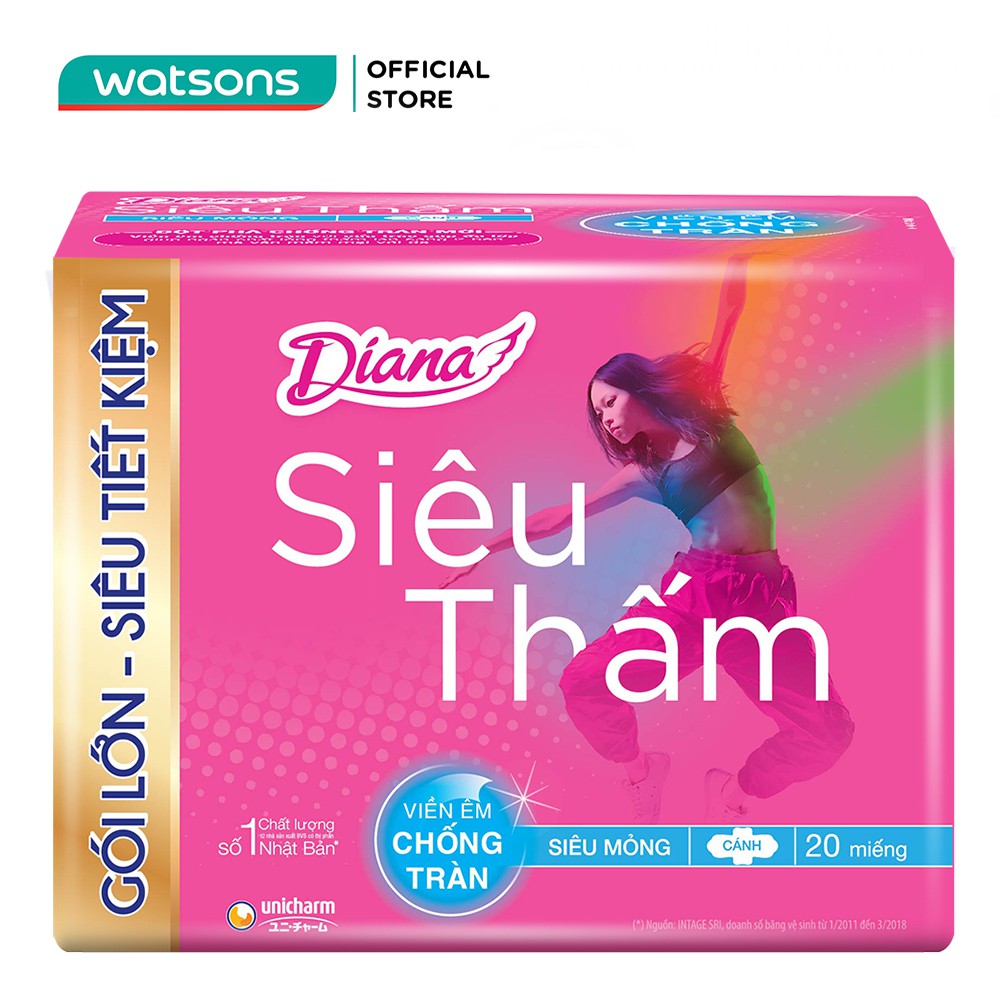 Băng Vệ Sinh Diana Siêu Thấm Siêu Mỏng Cánh Gói Lớn-20