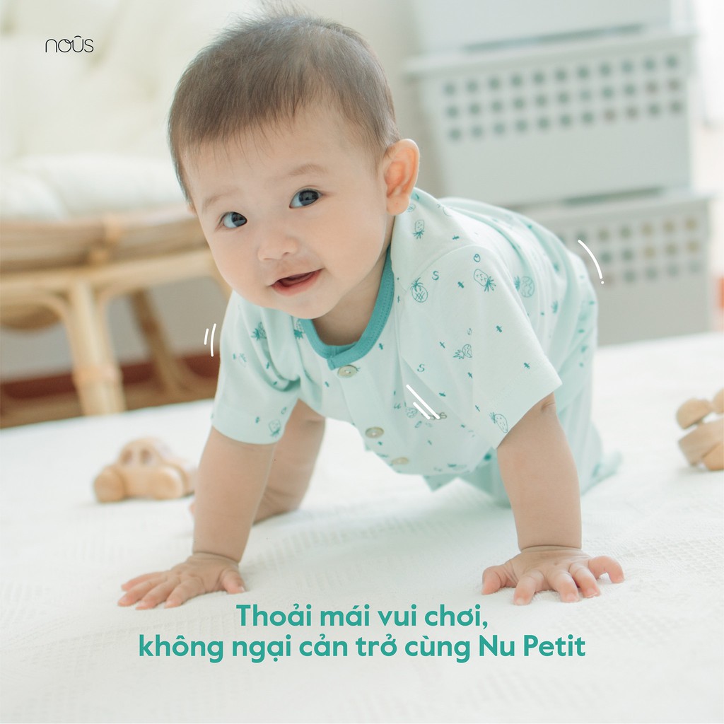 Bộ cài thẳng petit cộc kẻ nous