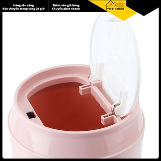 Virgina056 Mini Trash Can Home Desktop Table Waste Bin Bathroom Garbage Basket