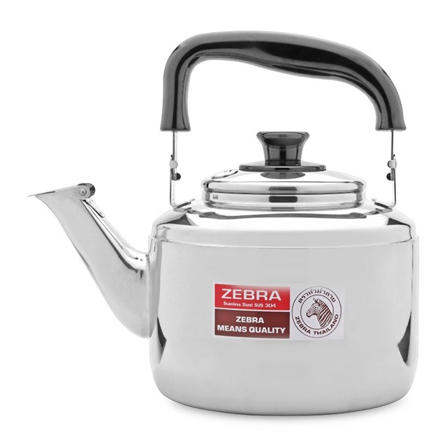 Ấm đun nước inox 304 có reo Century Zebra  (Bạc) - Dùng được bếp từ