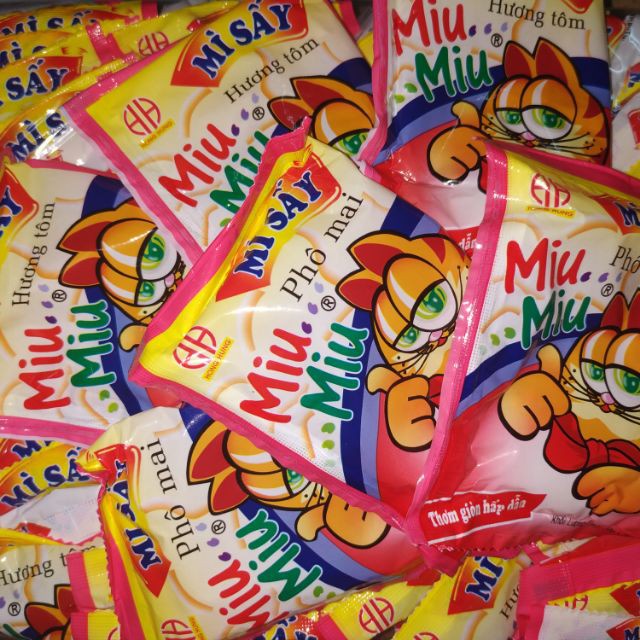 10 gói mì tôm trẻ em Miu Miu 20g