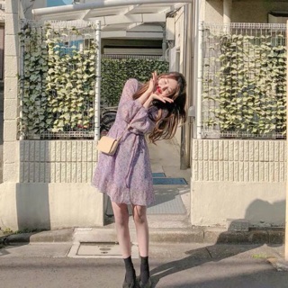 Váy hoa nhí korea ulzzang cổ v