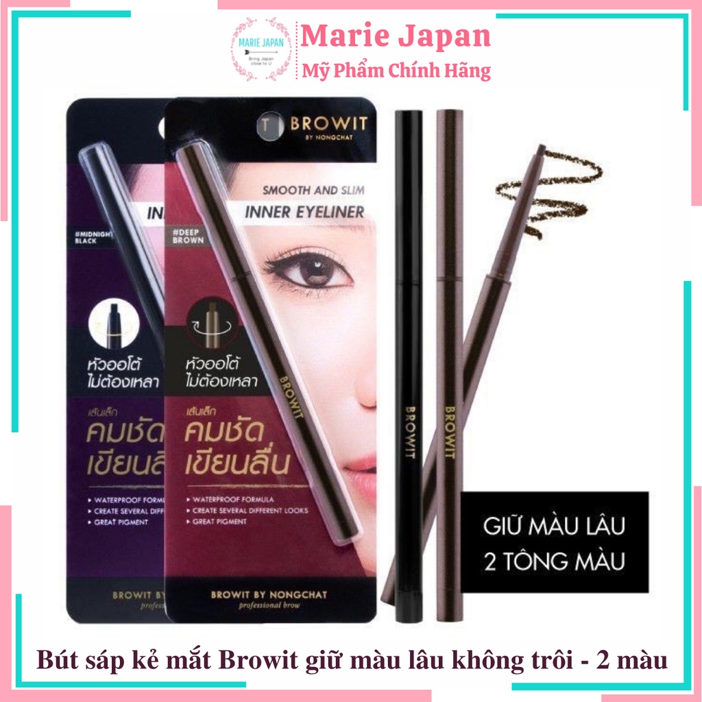 Kẻ mắt Browit giữ màu lâu không trôi Smooth & Slim Inner Eyeliner