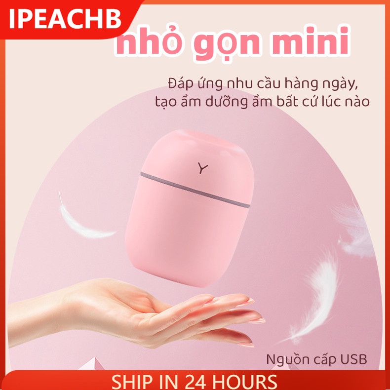 Máy Xông Tinh Dầu Mini -Máy Tạo Ẩm Phun Sương Mini -tạo độ ẩm văn phòng tăng độ ẩm trong không khí nhỏ mini