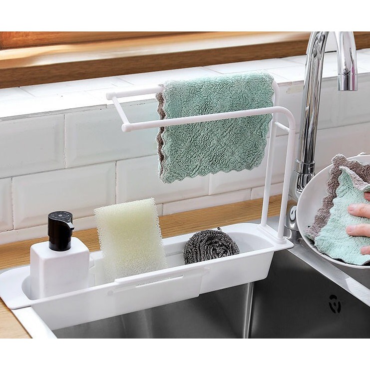 Rổ Thoát Nước Bồn Rửa Chén, Rổ Đa Năng, Giá Đựng Giẻ Rửa Bát