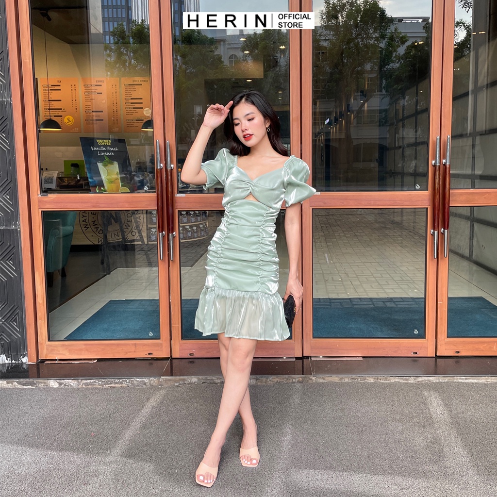 Đầm body dạo phố vải may 2 lớp màu Xanh Mint siêu dễ thương | BigBuy360 - bigbuy360.vn