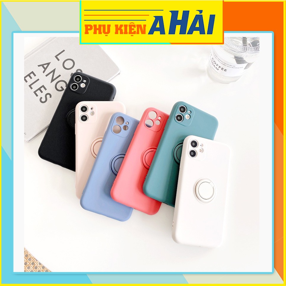 Ốp Lưng Iphone - Ốp Chống Bẩn Full Viền Bảo Vệ Camera Kèm Ring Đỡ Điện Thoại - Có Lót Nhung Bên Trong -Giá Đỡ