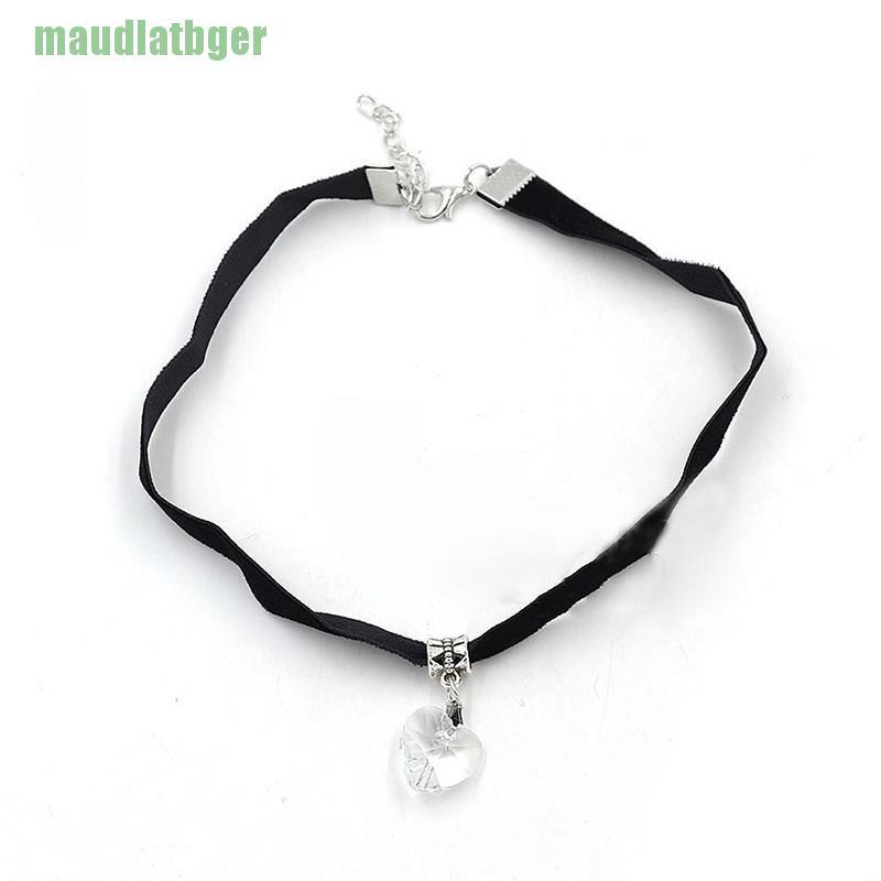 1 Vòng Cổ Choker Handmade Hình Trái Tim Phong Cách Retro 80 90s