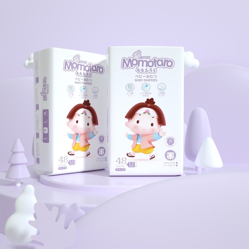 Tã/Bỉm dán/quần MOMOTARO S112/M96/L84/XL78/XXL72/XXXL70
