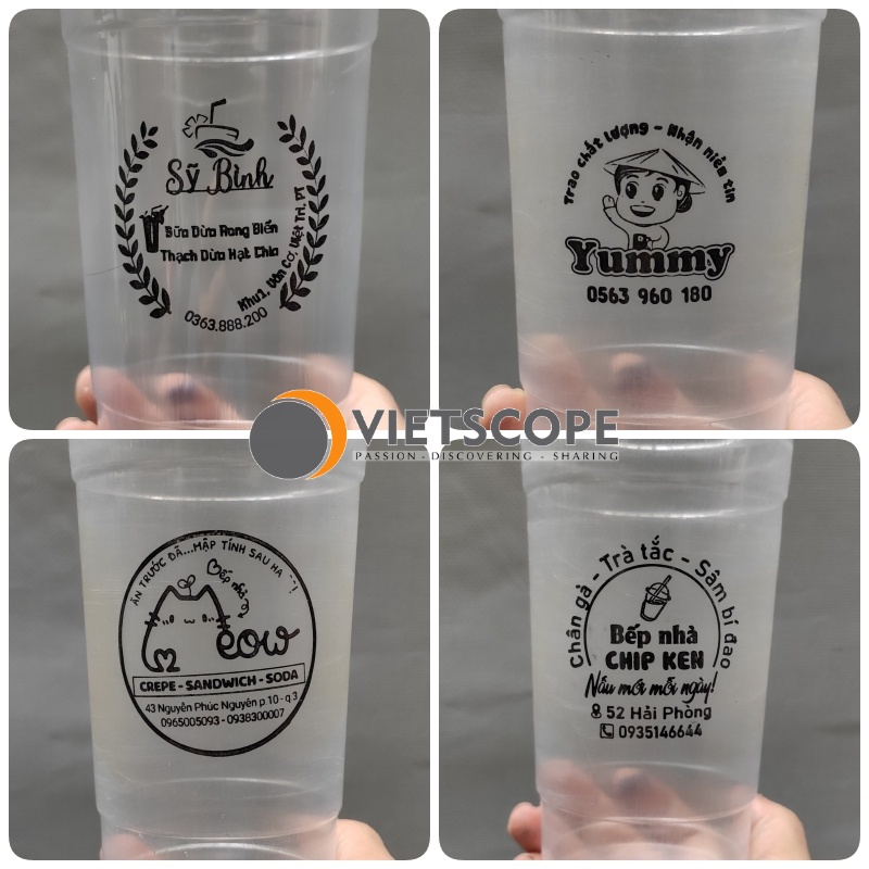 Con Dấu Flash In Logo Lên Ly Nhựa PP - PET ly Trà Sữa, Cà Phê và nhiều chất liệu khác