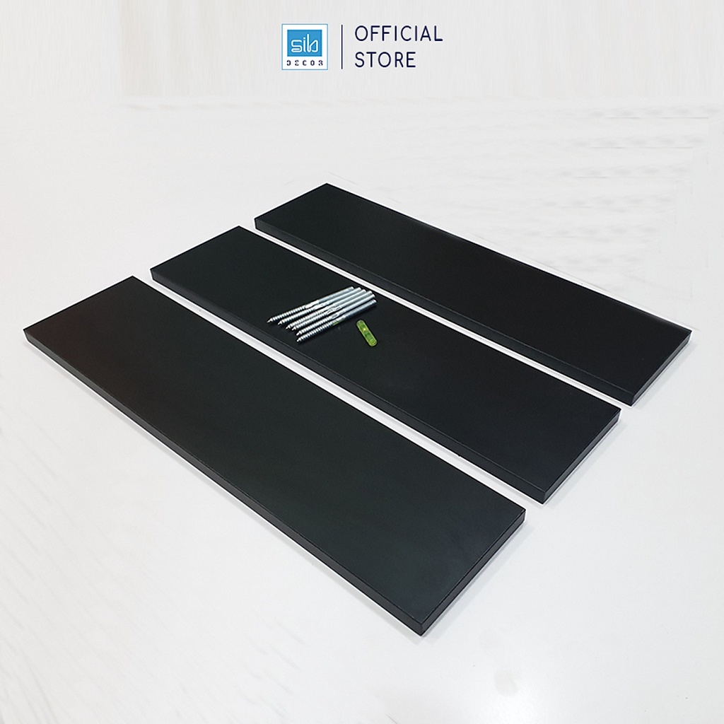 Bộ 3 Kệ Thanh Ngang Treo Tường SIB Decor Gỗ Chống Ẩm, Tặng Kèm Phụ Kiện Lắp Đặt Giấu Chân Chắc Đẹp, Kích Thước 40 x 15cm