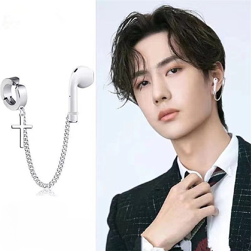 Tai Nghe Bluetooth Không Dây Dạng Kẹp Chống Thất Lạc Bằng Thép Titan Không Phai Màu