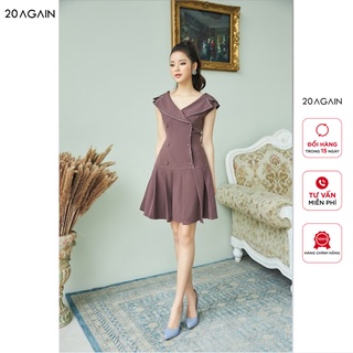 Đầm xòe xếp ly chần chỉ 20AGAIN DEA1184 thiết kế sang trọng,, quý phái