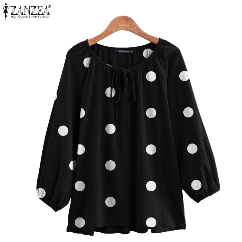 Áo nữ Zanzea tay lửng chấm bi thời trang