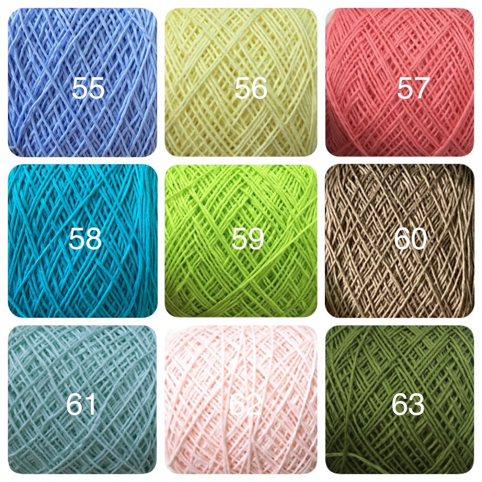 Sợi cotton vietnam 1mm 100gr bền chắc ít xù ít nhão - Màu 1- Màu 50