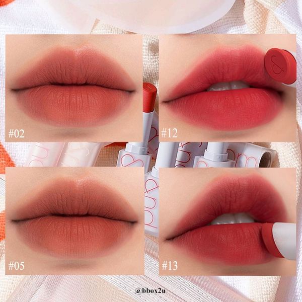 Muteral Nude] Son thỏi Siêu Lì Cao Cấp Hàn Quốc Romand New Zero Matte Lipstick 3g (02 gạch MLBB, 09 nude