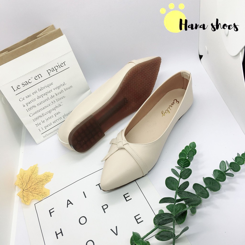 Giày bệt búp bê nữ đính nơ xinh xắn siêu bền B7 | BigBuy360 - bigbuy360.vn