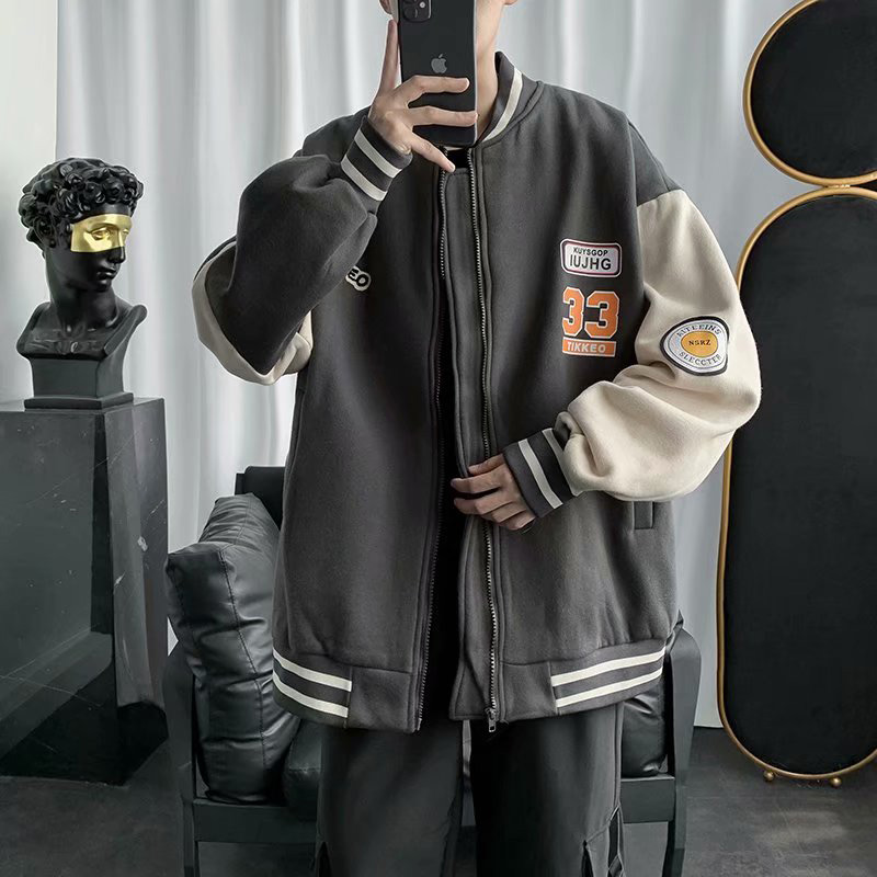 Áo Khoác Bóng Chày Phong Cách Hàn Quốc Size M-2xl