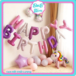 Trang trí sinh nhật, set 13 chữ bóng happy birthday bong bóng trang trí sinh nhật