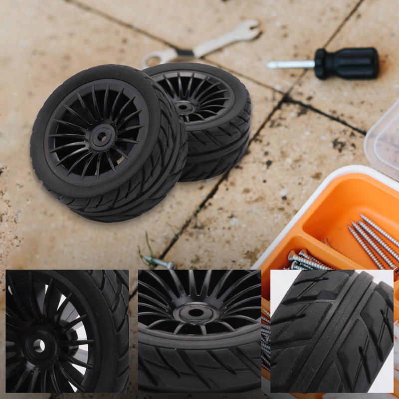 Bộ 4 Bánh Xe Cao Su Cho Xe Hơi Điều Khiển Từ Xa SG1603 SG1604 SG 1603 UDIRC UD1601 UD1602 UD1603 UD1604 1 / 16