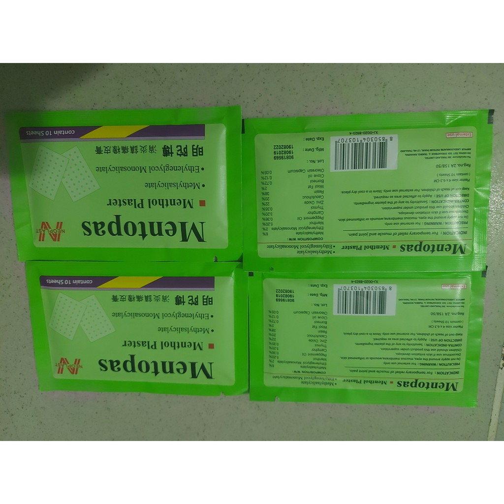 Miếng dán Mentopas (gói 10 miếng)