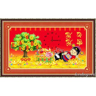 Tranh đính đá tấn tài tấn lộc lv343-90x49cm