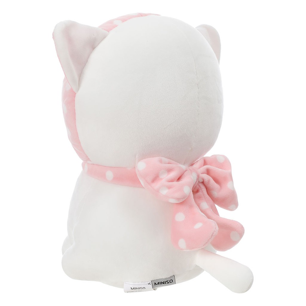 MINISO Dễ thương Bowknot Kitten Đồ chơi sang trọng đáng yêu Mèo nhồi bông Quà tặng 10,6 inch