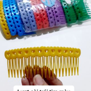 Lược cài tóc mái hình trái tim12.5cm (được chọn màu)
