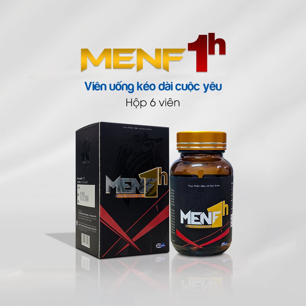 Tăng cường sinh lý nam giới - viên uống MenF 1H - tác dụng nhanh chóng sau khi uống từ 40-60 phút (lọ 30 viên)
