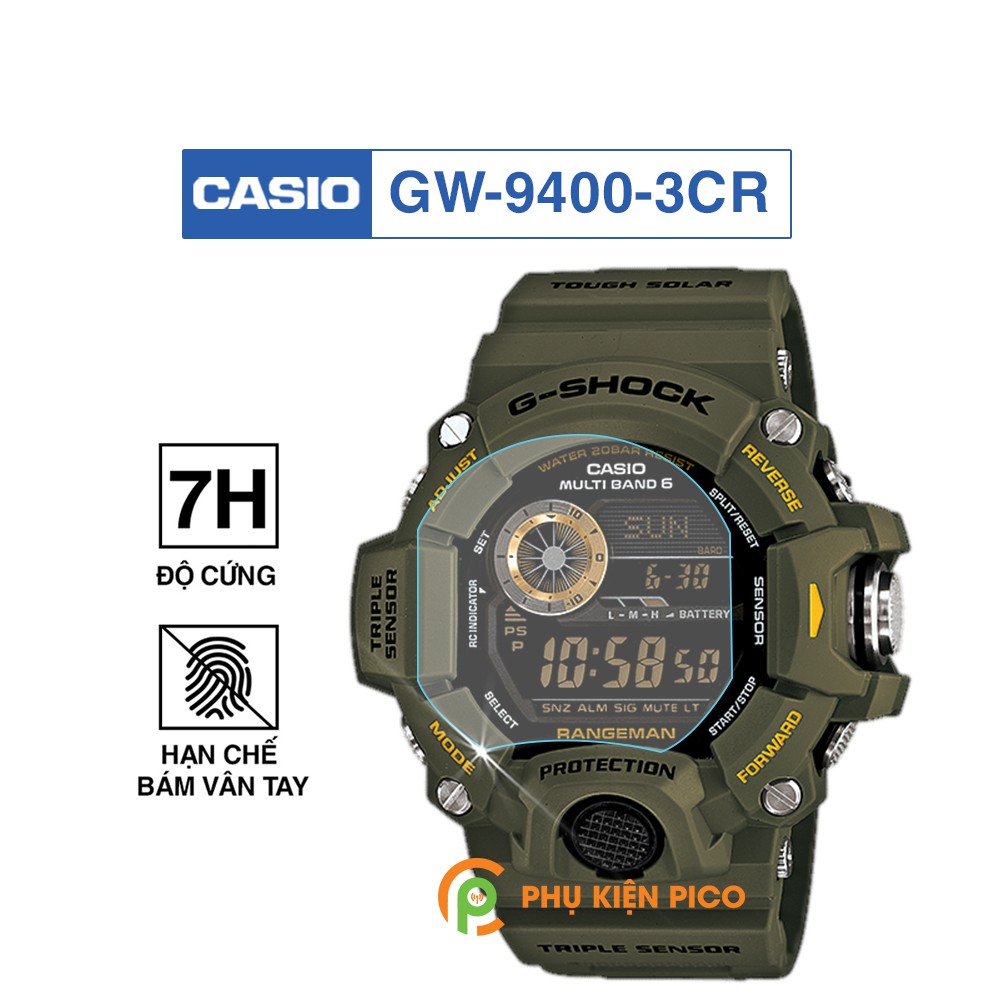 Cường lực đồng hồ Casio GW-9400-3CR độ cứng 7H chống trầy xước – Dán màn hình Casio GW-9400-3CR