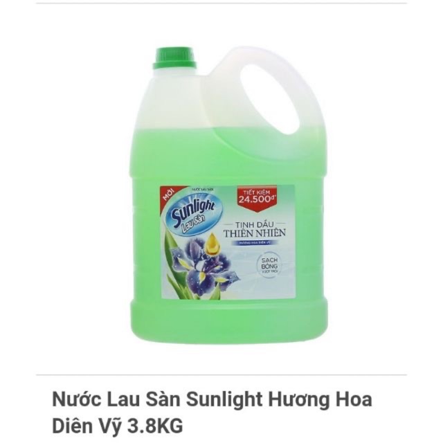 Nước Lau Sàn Sunlight Hoa Diên Vỹ 3.6kg