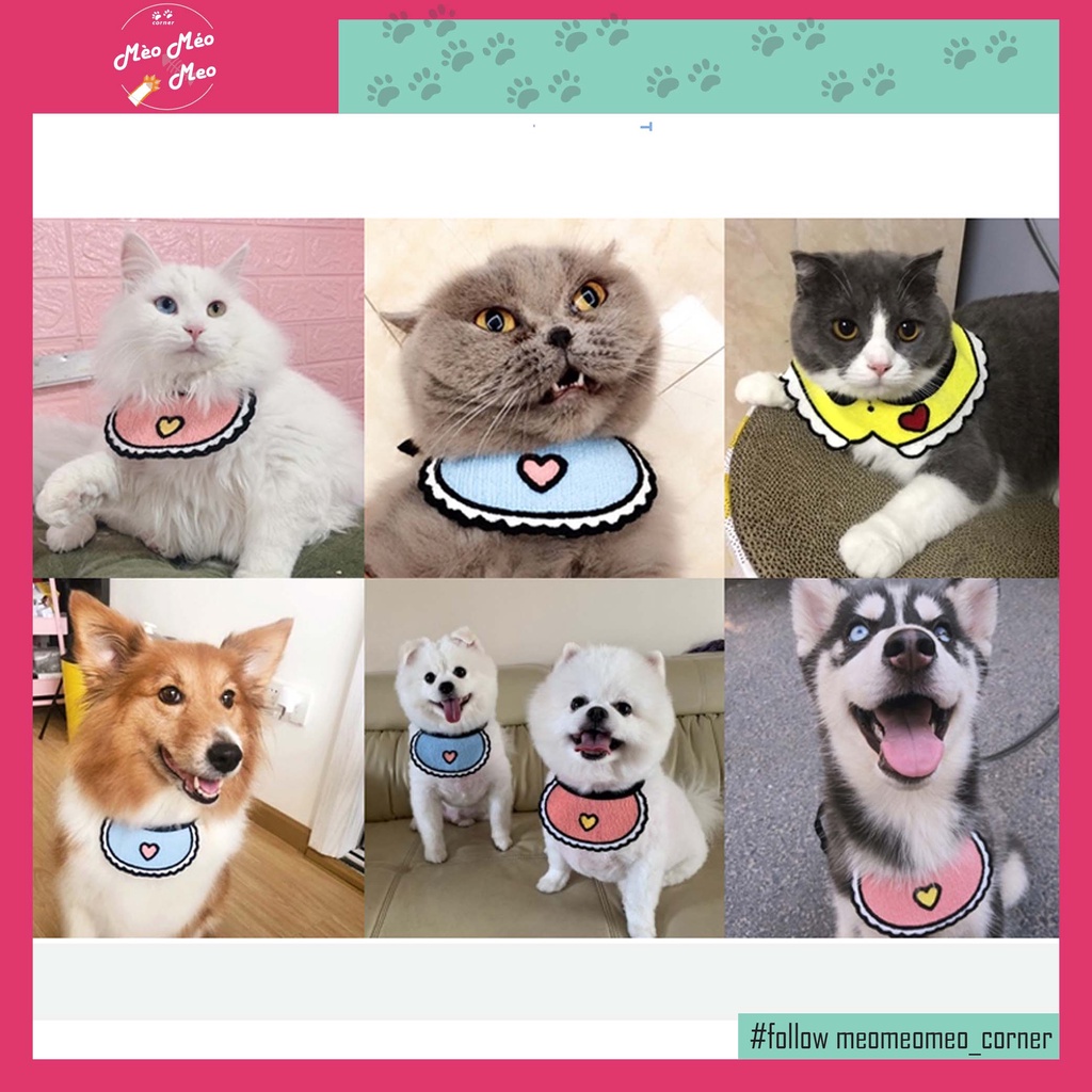 Vòng cổ cho chó mèo - yếm đeo cổ CUTE