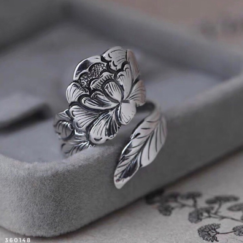 Nhẫn hoa sen phật giáo Minh Tâm Jewelry bạc Thái 925
