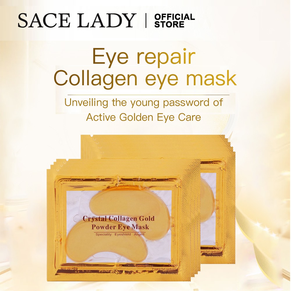 SACE LADY Gold Collagen Eye Mask 24K Gold để loại bỏ quầng thâm / bọng mắt / túi dưới mắt / làm săn chắc da 1 cái