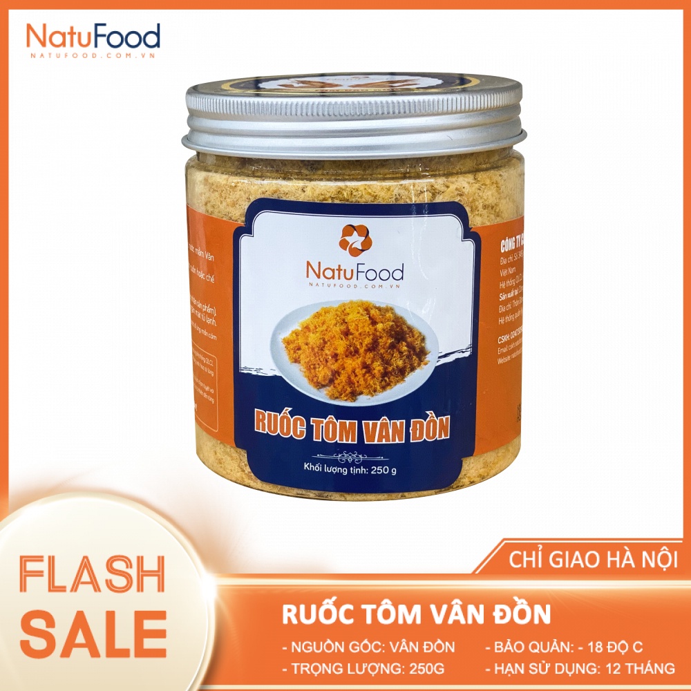 Ruốc Tôm Vân Đồn Loại 1 Lọ 250G - Hải Sản Cao Cấp NatuFood [Chỉ Giao HN]