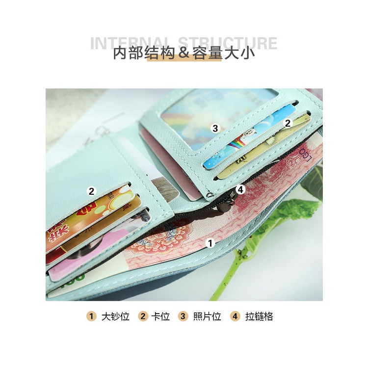 Ví Ngắn Siêu Mỏng Phong Cách Mori Thời Trang Hàn Quốc Cho Nữ