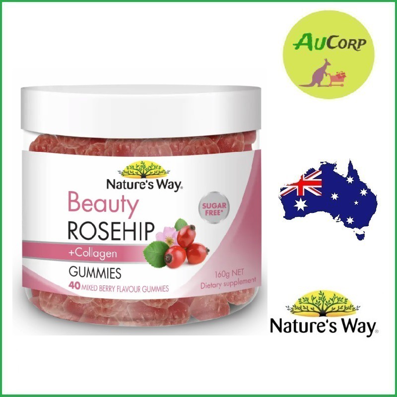 Kẹo Dẻo trắng da - Bổ Sung Collagen - Nature's Way Beauty Collagen Rosehip- ÚC - 40 Viên | BigBuy360 - bigbuy360.vn