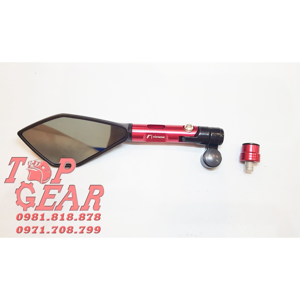 COMBO: 01 Gương 5 Cạnh Trái xoay 360 + 01 Ốc Chân Gương Bên Phải &lt;TOPGEAR&gt;