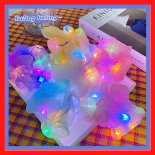 Dây buộc tóc phát sáng, có đèn led, chất liệu vải dạng lưới hot trend, mẫu mới về , phụ kiện dây cột tóc