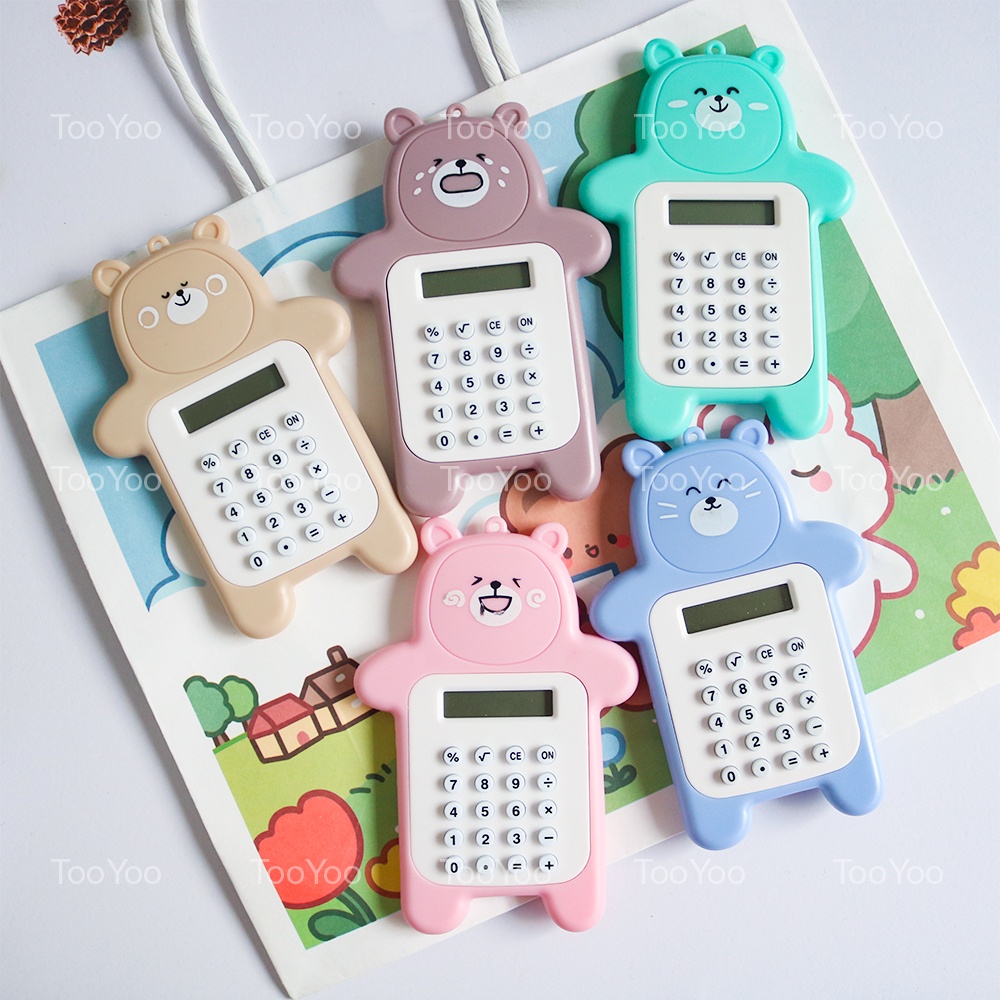 Máy tính mini bỏ túi hình gấu dễ thương cute TooYoo TY0007