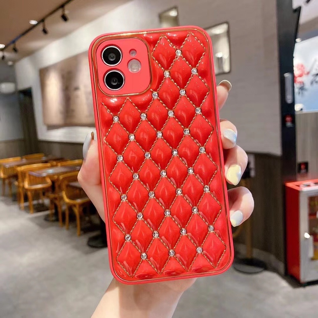 Ốp điện thoại silicon mềm mạ kim cương lấp lánh sang trọng thích hợp cho Iphone 11 12 Pro Max 13 Pro Max
