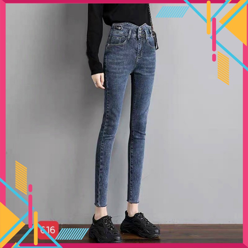 QUẦN JEAN CẠP CAO DÁNG ÔM CHẤT VẢI CO GIÃN 4 CHIỀU SIÊU ĐẸP.store005
