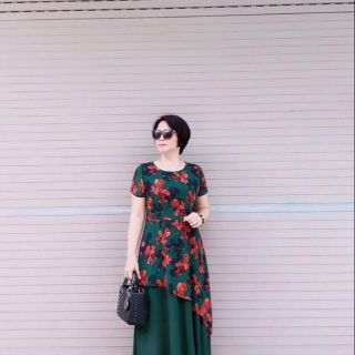 Đầm voan 2 lớp cho người trung niên