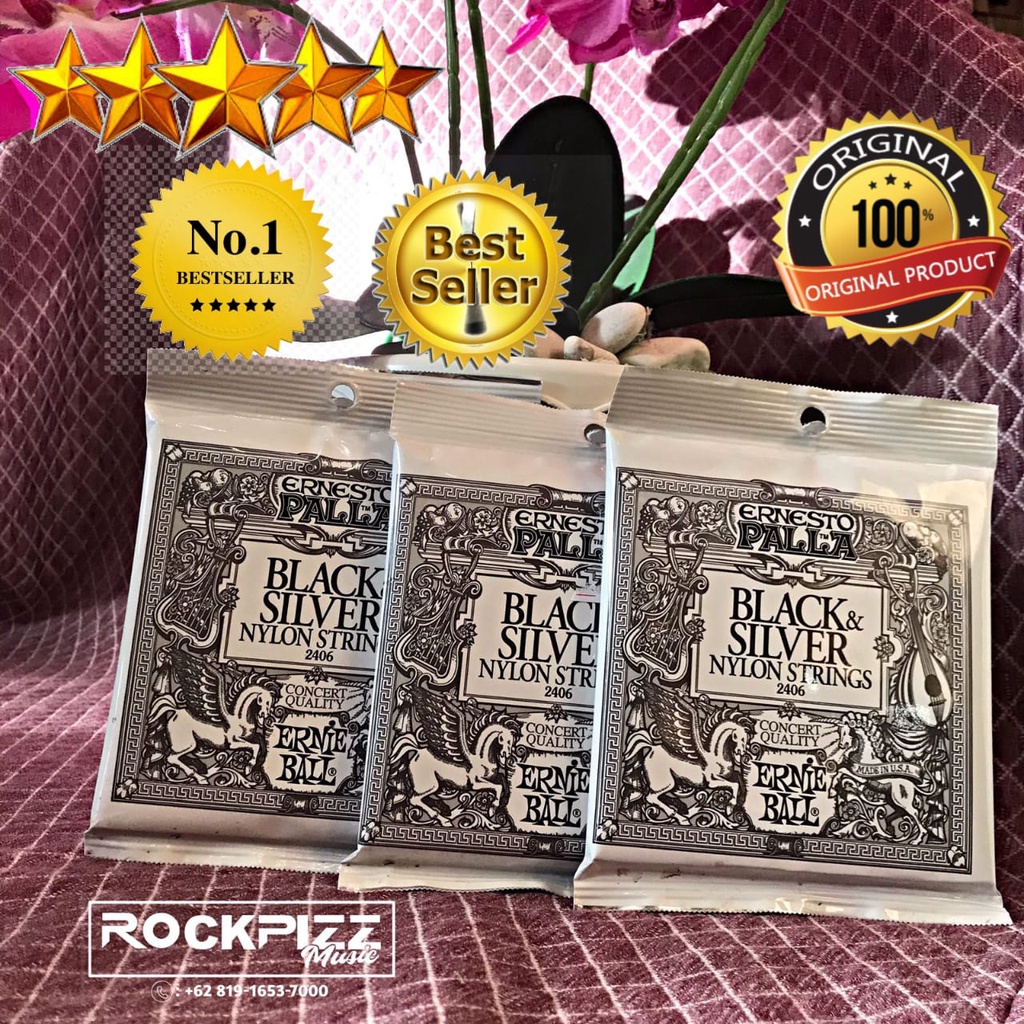 Dây chuyền Ernieball nylon đen bạc 2406